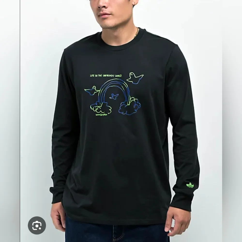 adidas Schmoo Foil Art Black Long Sleeve T-Shirt SIZE SMALL